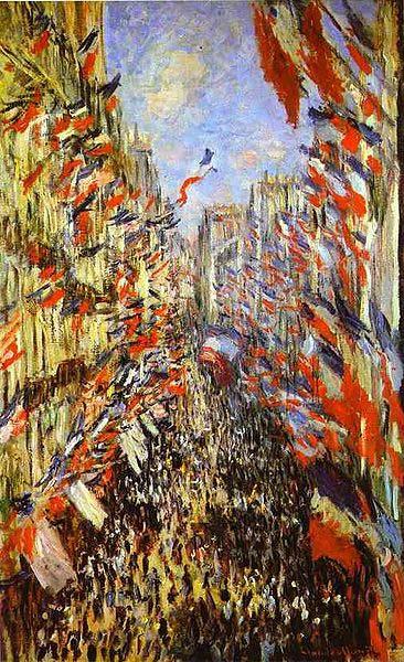 Claude Monet Rue Montorgueil, oil painting image